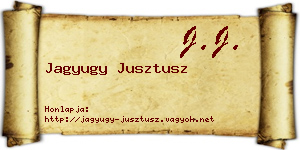 Jagyugy Jusztusz névjegykártya